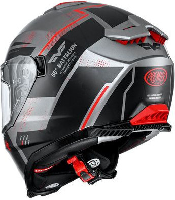 Casca Moto Full-Face Typhoon BA 17BM Matt Gray/Red 2024