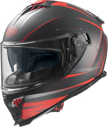 Casca Moto Full-Face Typhoon FR 92BM Matt Black/Red 2024