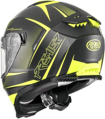 Casca Moto Full-Face Typhoon FR Y9BM Matt Black/Yellow 2024