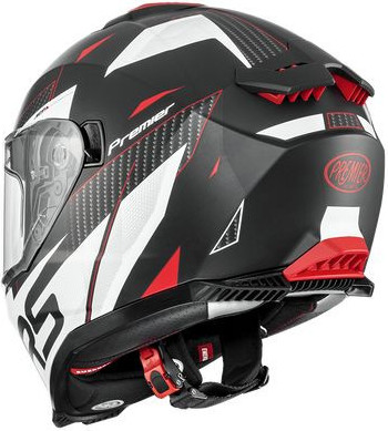 Casca Moto Full-Face Typhoon RS 2BM Matt Black/White/Red 2024
