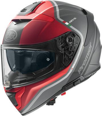 Casca Moto Full-Face Devil PH 17BM Matt Gray/Red 2024