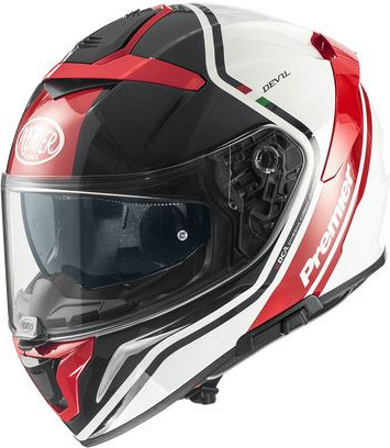 Casca Moto Full-Face Devil PH 2 Glossy Red/White/Black 2024