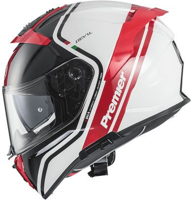 Casca Moto Full-Face Devil PH 2 Glossy Red/White/Black 2024