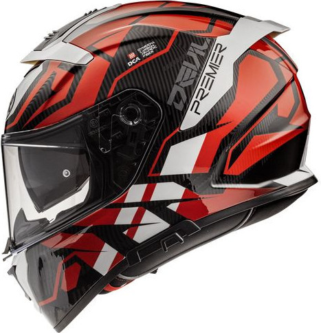 Casca Moto Full-Face Devil JC 92 Glossy Red/Black/White 2024