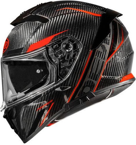 Casca Moto Full-Face Devil CARB ST2 Glossy Black/Red 2024