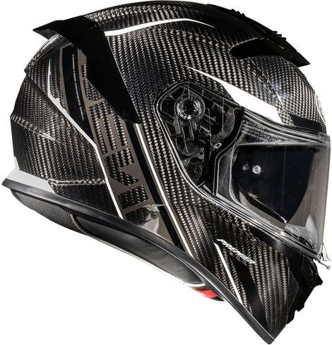 Casca Moto Full-Face Devil CARB ST8 Glossy Black/White 2024