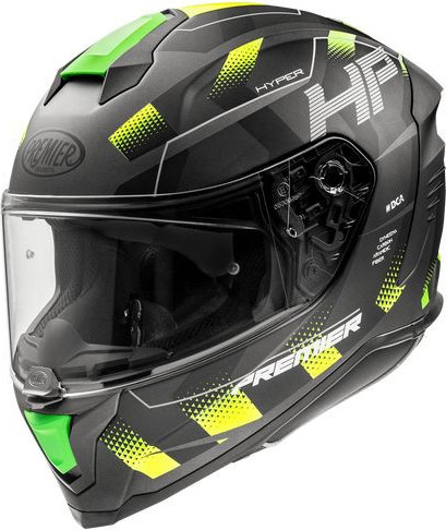 Casca Moto Full-Face Hyper HP 6BM Matt Black/Gray/Yellow 2024