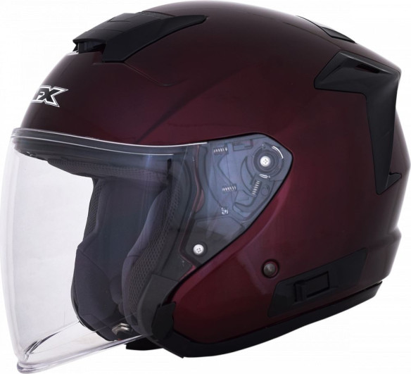 Casca Moto Jet/Open Face FX-60 Dark Wine/Red
