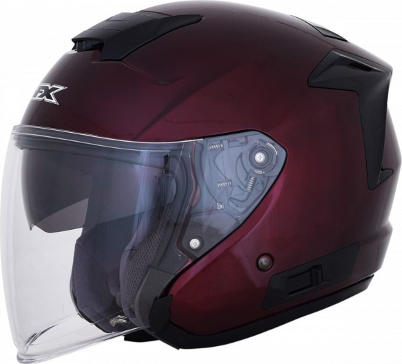 Casca Moto Jet/Open Face FX-60 Dark Wine/Red