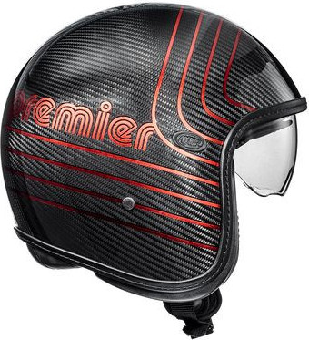 Casca Moto Open-Face/Jet Vintage Plat Edit CARB Glossy Black/Red 2024