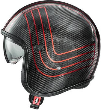 Casca Moto Open-Face/Jet Vintage Plat Edit CARB Glossy Black/Red 2024