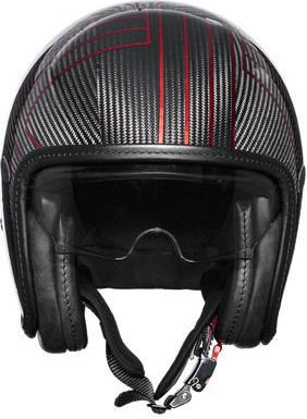 Casca Moto Open-Face/Jet Vintage Plat Edit CARB Glossy Black/Red 2024
