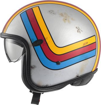 Casca Moto Open-Face/Jet Vintage Plat Edit EX77BM Glossy Silver/Blue/Yellow 2024