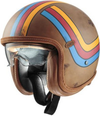 Casca Moto Open-Face/Jet Vintage Plat Edit BOEXBM Matt Brown Blue/Red 2024
