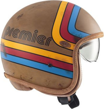 Casca Moto Open-Face/Jet Vintage Plat Edit BOEXBM Matt Brown Blue/Red 2024