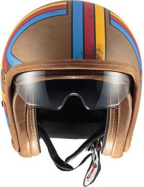 Casca Moto Open-Face/Jet Vintage Plat Edit BOEXBM Matt Brown Blue/Red 2024