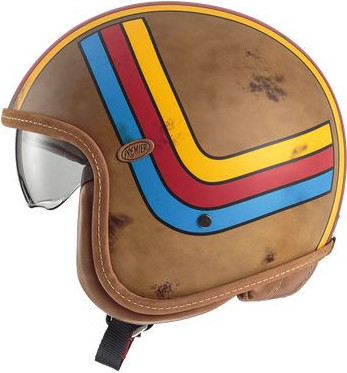 Casca Moto Open-Face/Jet Vintage Plat Edit BOEXBM Matt Brown Blue/Red 2024