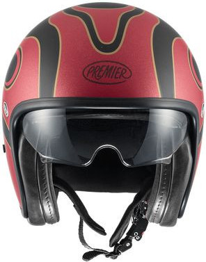 Casca Moto Open-Face/Jet Vintage FR 2BM Matt Red/Black 2024