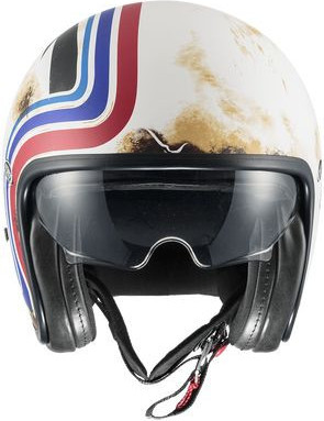 Casca Moto Open-Face/Jet Vintage BTR 12BM Matte White/Red/Blue 2024
