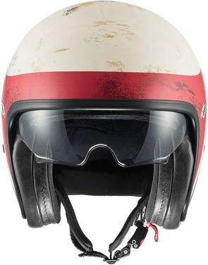 Casca Moto Open-Face/Jet Vintage K8BM Matt White/Blue/Red 2024