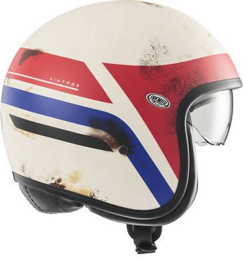 Casca Moto Open-Face/Jet Vintage K8BM Matt White/Blue/Red 2024