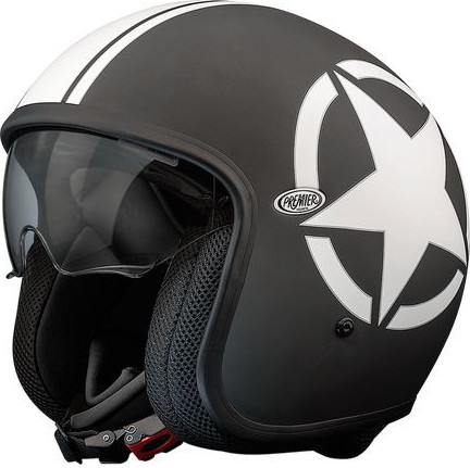 Casca Moto Open-Face/Jet Vintage SG 9BM Matt Black/White 2024