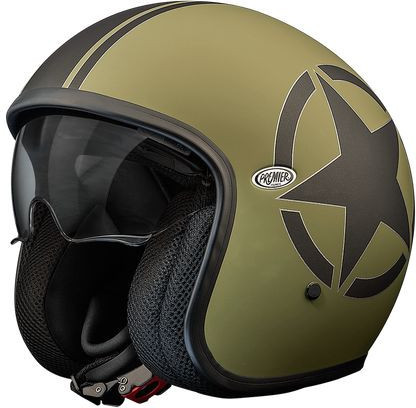 Casca Moto Open-Face/Jet Vintage SG MILBM Matt Olive/Black 2024