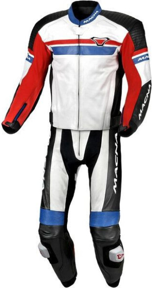 Combinezon Moto Piele 2 Piese DIABRO White/Red/Blue