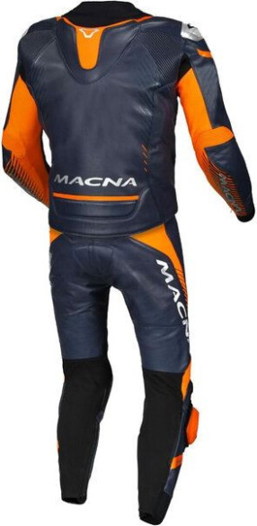 Combinezon Moto Piele 2 Piese TRONNIQ Blue/Black/Orange