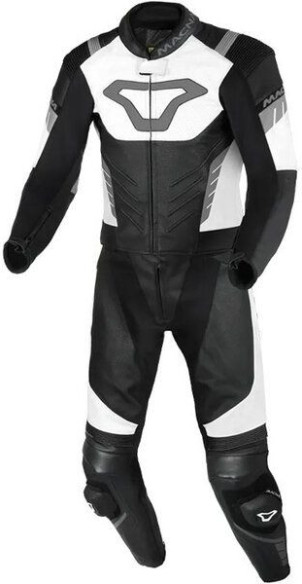Combinezon Moto Piele 2 Piese VARSHALL Black/White