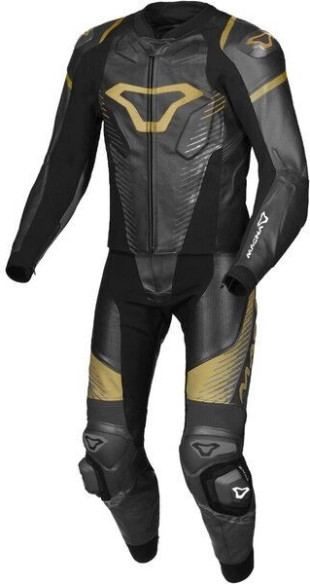 Combinezon Moto Piele 2 Piese TRONNIQ Black/Gold