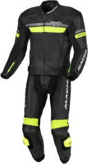 Combinezon Moto Piele 2 Piese DIABRO Black/Yellow Fluo