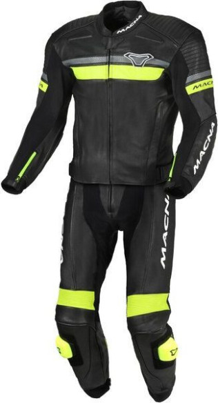 Combinezon Moto Piele 2 Piese DIABRO Black/Yellow Fluo