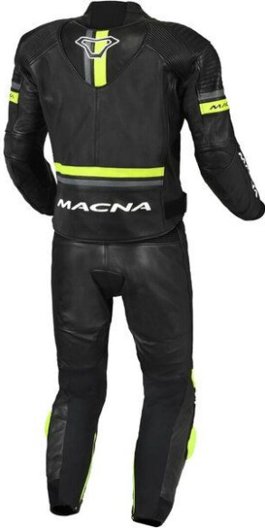 Combinezon Moto Piele 2 Piese DIABRO Black/Yellow Fluo