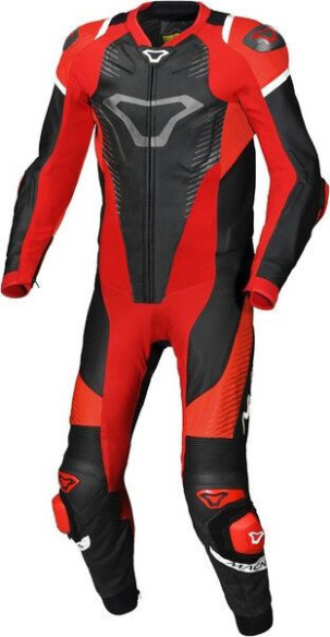 Combinezon Moto Piele TRONNIQ Black/Red/White