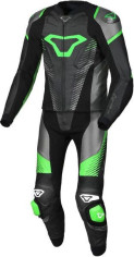 Combinezon Moto Piele 2 Piese TRONNIQ Black/Green