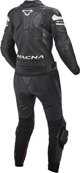 Combinezon Moto Piele 2 Piese Dama TRACKTIX Black/White