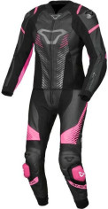 Combinezon Moto Piele 2 Piese Dama TRONNIQ Black/Pink