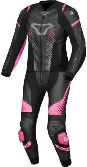 Combinezon Moto Piele 2 Piese Dama TRONNIQ Black/Pink