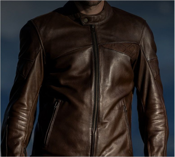 Geaca Moto Piele Cranky MS Brown