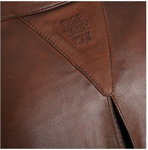 Geaca Moto Piele Cranky MS Brown