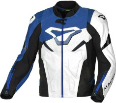 Geaca Moto Piele POINTER White/Blue