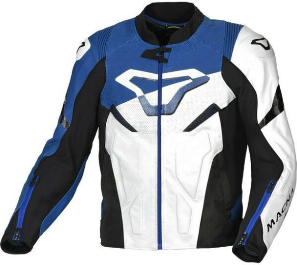 Geaca Moto Piele POINTER White/Blue