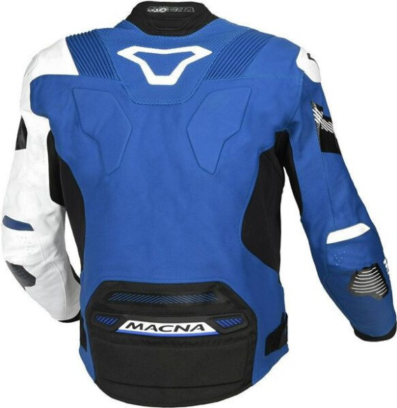 Geaca Moto Piele POINTER White/Blue
