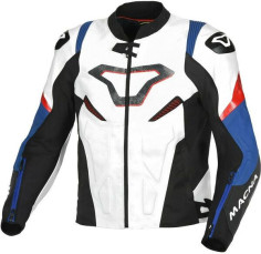 Geaca Moto Piele POINTER White/Black