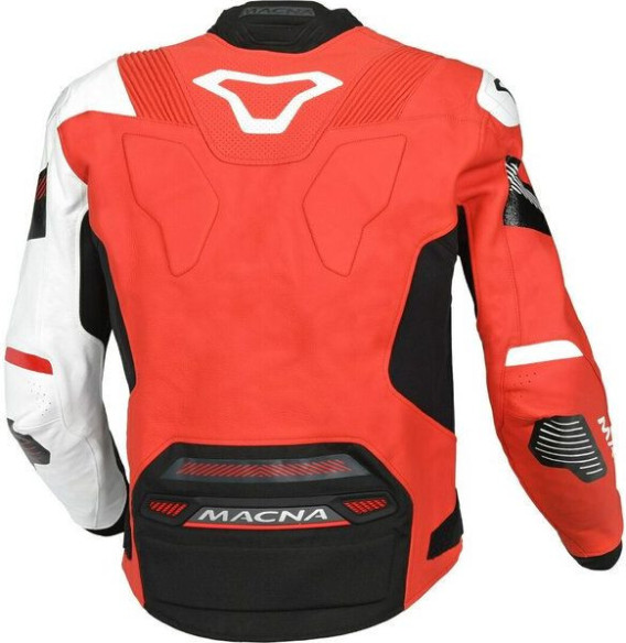 Geaca Moto Piele POINTER White/Red