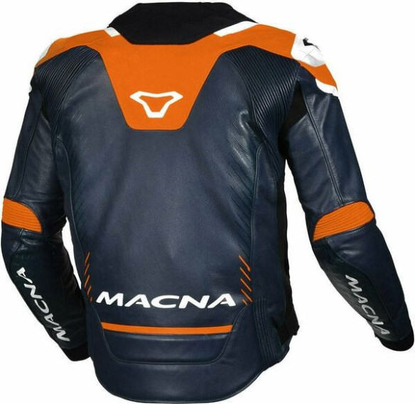 Geaca Moto Piele TRONNIQ Blue/White/Orange