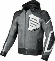 Geaca Moto Piele RISANT Grey/Black