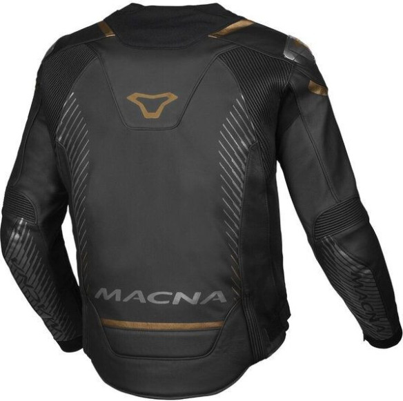 Geaca Moto Piele TRONNIQ Black/Gold