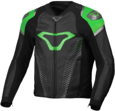 Geaca Moto Piele TRONNIQ Black/Green